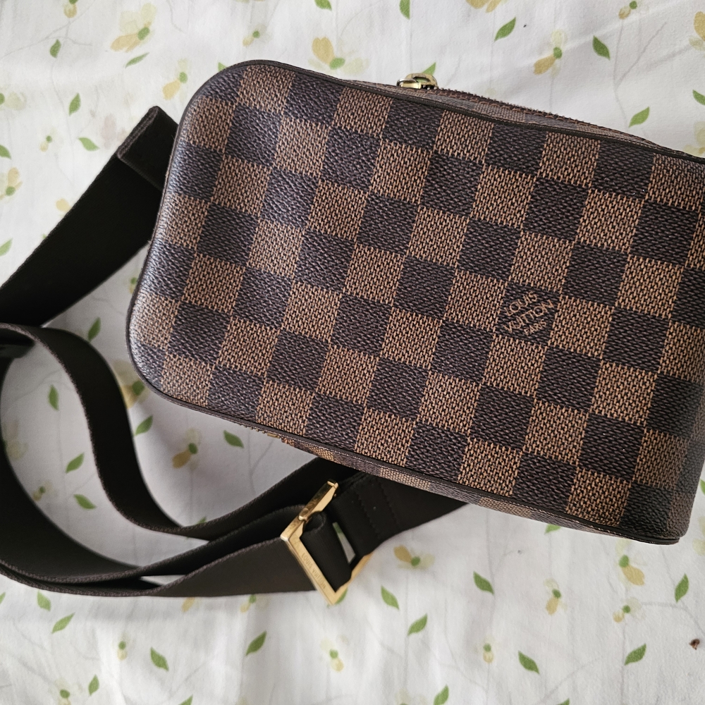 Louis Vuitton Brown Belt Bag with Checkered Pattern